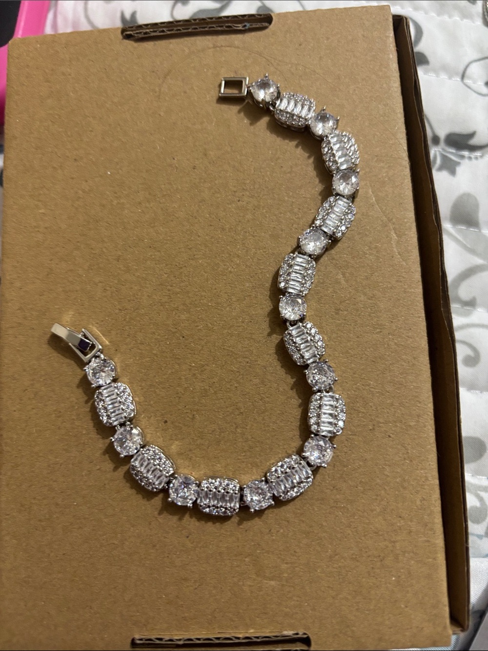 Classic Silver-Tone Cubic Zirconia Tennis Bracelet - Silver